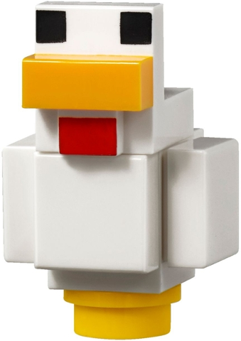 minechicken01 - Minecraft Chicken, Wings In - Brick Built