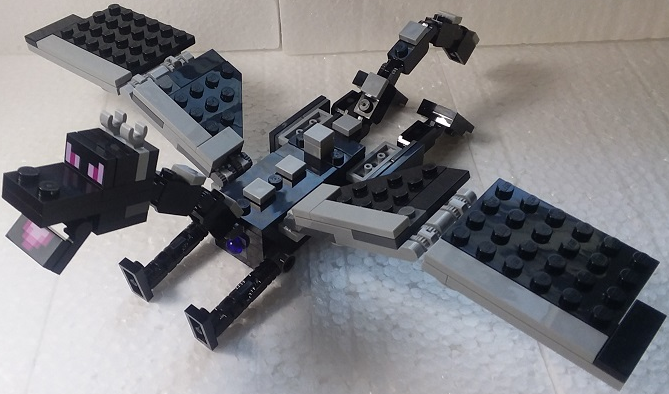 minedragon03 - Minecraft Ender Dragon, Square Wings - Brick Built