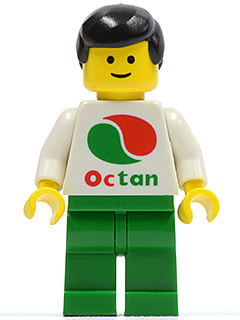 oct005 - Octan - White Logo, Green Legs, Black Male Hair