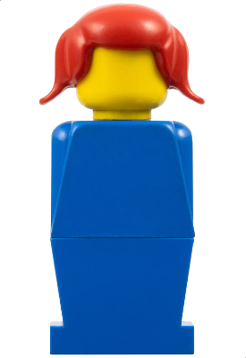 old022 - LEGOLAND - Blue Torso, Blue Legs, Red Pigtails Hair