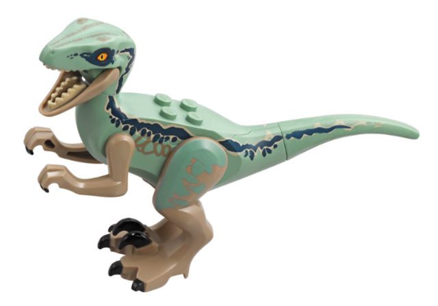 raptor09 - Dinosaur Raptor / Velociraptor with Sand Green Back (Jurassic World Blue)