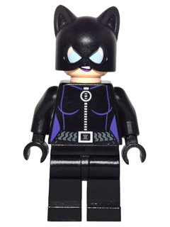 sh0006 - Catwoman - Black Suit with Dark Purple Trim, Dark Purple Lips