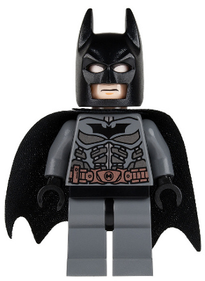 sh0064 - Batman - Dark Bluish Gray Suit with Copper Belt