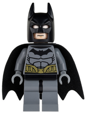 sh0089 - Batman - Dark Bluish Gray Suit, Gold Belt, Dark Bluish Gray Hands