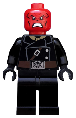 sh0107 - Red Skull - Dark Brown Belt