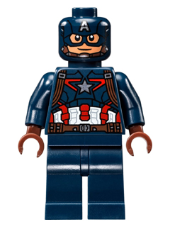sh0177 - Captain America - Dark Blue Suit, Reddish Brown Hands, Mask