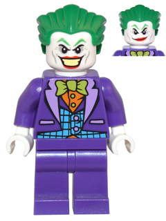 sh0206 - The Joker - Medium Azure Vest, Lime Bow Tie, Large Smile / Smirk