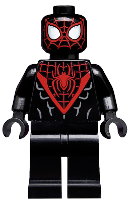 sh0540 - Spider-Man (Miles Morales) - Red Webbing on Head, Black Hands