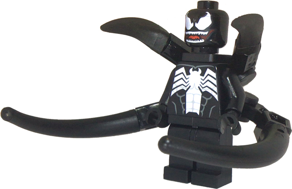 sh0711 - Venom - White Teeth Parted, 4 Back Appendages Medium