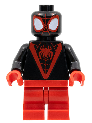 sh0800 - Spider-Man (Miles 'Spin' Morales) - Red Medium Legs, Red Spider Logo