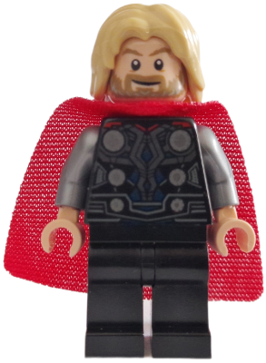 sh0804 - Thor - Spongy Cape with Single Hole, Black Legs, Tousled Hair