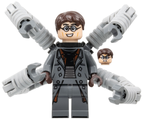 sh0890 - Dr. Octopus (Otto Octavius) / Doc Ock - Dark Bluish Gray Outfit, Mechanical Arms