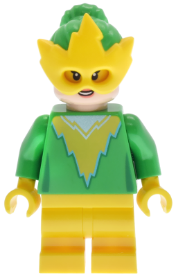 sh0951 - Electro - Bright Green Torso and Hair, Yellow Mask and Medium Legs