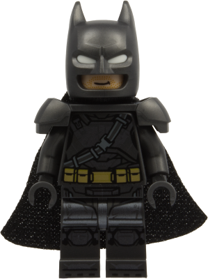 sh1122 - Batman - Pearl Dark Gray Armor, Cowl with White Eyes, Spongy Cape