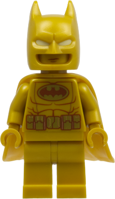 sh1124 - Batman - Pearl Gold Suit, Flexible Rubber Cape