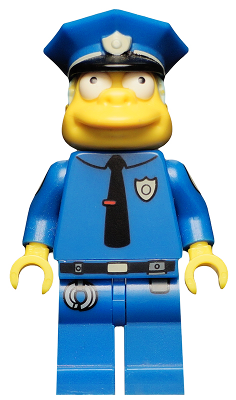 sim021 - Chief Wiggum, The Simpsons, Series 1 (Minifigure Only without Stand and Accessories)