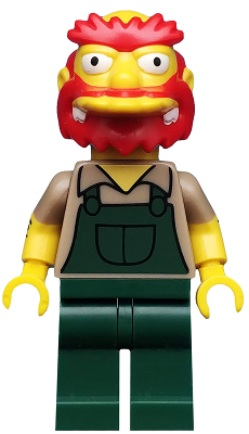 sim039 - Groundskeeper Willie, The Simpsons, Series 2 (Minifigure Only without Stand and Accessories)