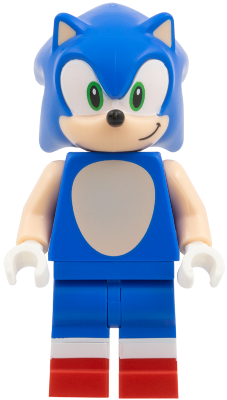 son004 - Sonic the Hedgehog - Light Nougat Face and Arms, Grin to Left