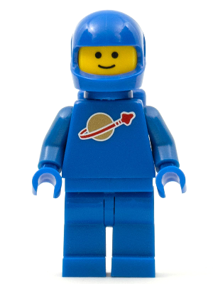 sp004new - Classic Space - Blue with Air Tanks and Motorcycle (Standard) Helmet (Reissue)