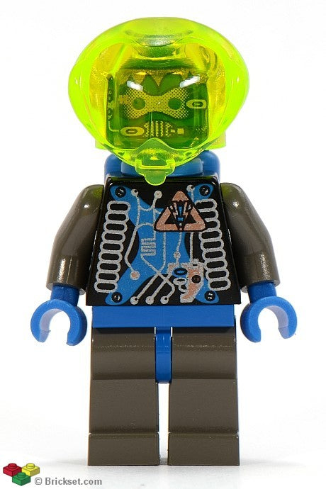 sp021 - Insectoids Zotaxian Alien - Male, Gray and Blue with Silver Circuits and Hoses (Lieutenant Maverick)