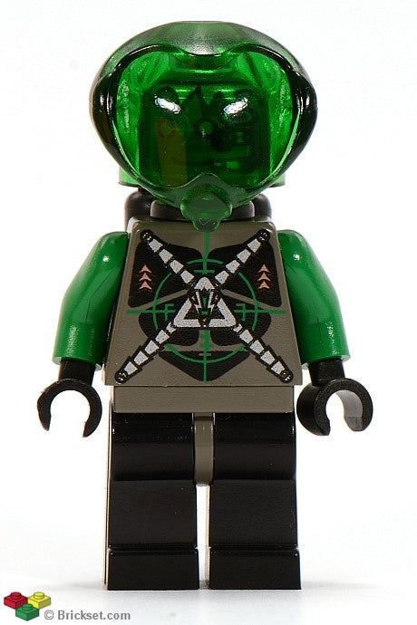 sp025 - Insectoids Zotaxian Alien - Male, Gray and Green with Green Circuits and Silver Hoses, with Air Tanks (Danny Longlegs / Corporal Steel)