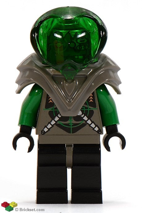 sp030 - Insectoids Zotaxian Alien - Male, Gray and Green with Green Circuits and Silver Hoses, with Dark Gray Armor (Danny Longlegs / Corporal Steel)