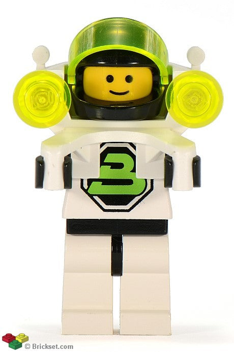 sp051 - Blacktron 2 with Jet Pack and Trans-Neon Green Lights