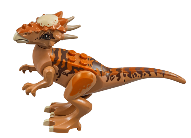 styg01 - Dinosaur Stygimoloch with Dark Orange Back and Dark Brown Stripes