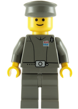 sw0046 - Imperial Officer (Captain / Commandant / Commander) - Police Cap, Yellow Head with Standard Grin