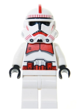 sw0189 - Clone Shock Trooper, Coruscant Guard (Phase 2) - White Hips, Black Head
