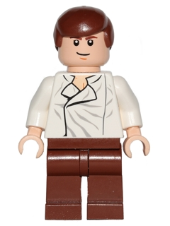 sw0278 - Han Solo - White Shirt with Wrinkles on Front, Reddish Brown Legs, Lopsided Grin