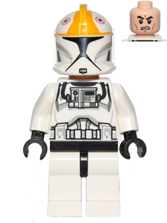sw0491 - Clone Trooper Pilot (Phase 1) - Bright Light Orange Markings, Scowl