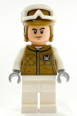 sw1187 - Hoth Rebel Trooper Dark Tan Uniform and Helmet, White Legs
