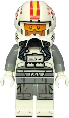 sw1402 - Clone Trooper Pilot (Phase 2) - Light Bluish Gray Arms, Nougat Head