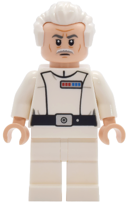 sw1470 - Admiral Wullf Yularen - White Uniform, White Swept Back Hair (Colonel)