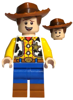 toy016 - Woody - Normal Legs, Minifigure Head, Open Mouth Smile