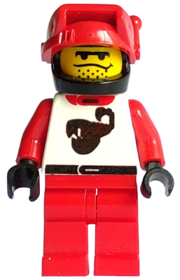 twn009 - Race - Driver, Red Scorpion, Black Helmet