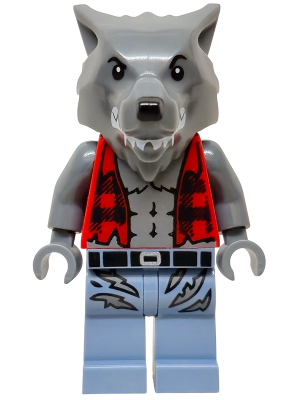 twn527 - Werewolf - Torn Red Flannel Shirt, Bare Chest with Fur and Muscles, Sand Blue Legs with Belt and Tears