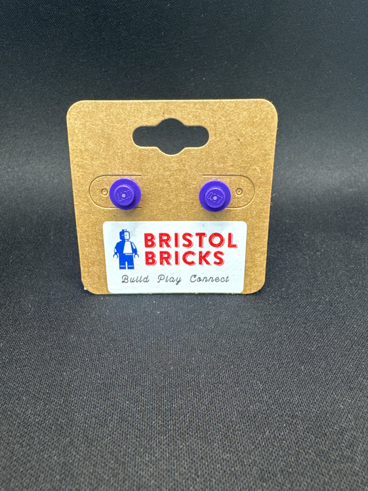 A039 - Stud Earrings, Purple