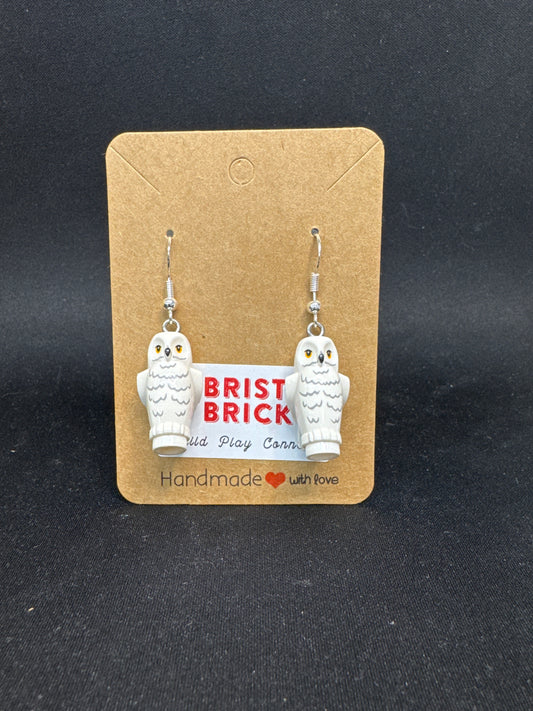 A200 - White Owl / Hedwig Earrings