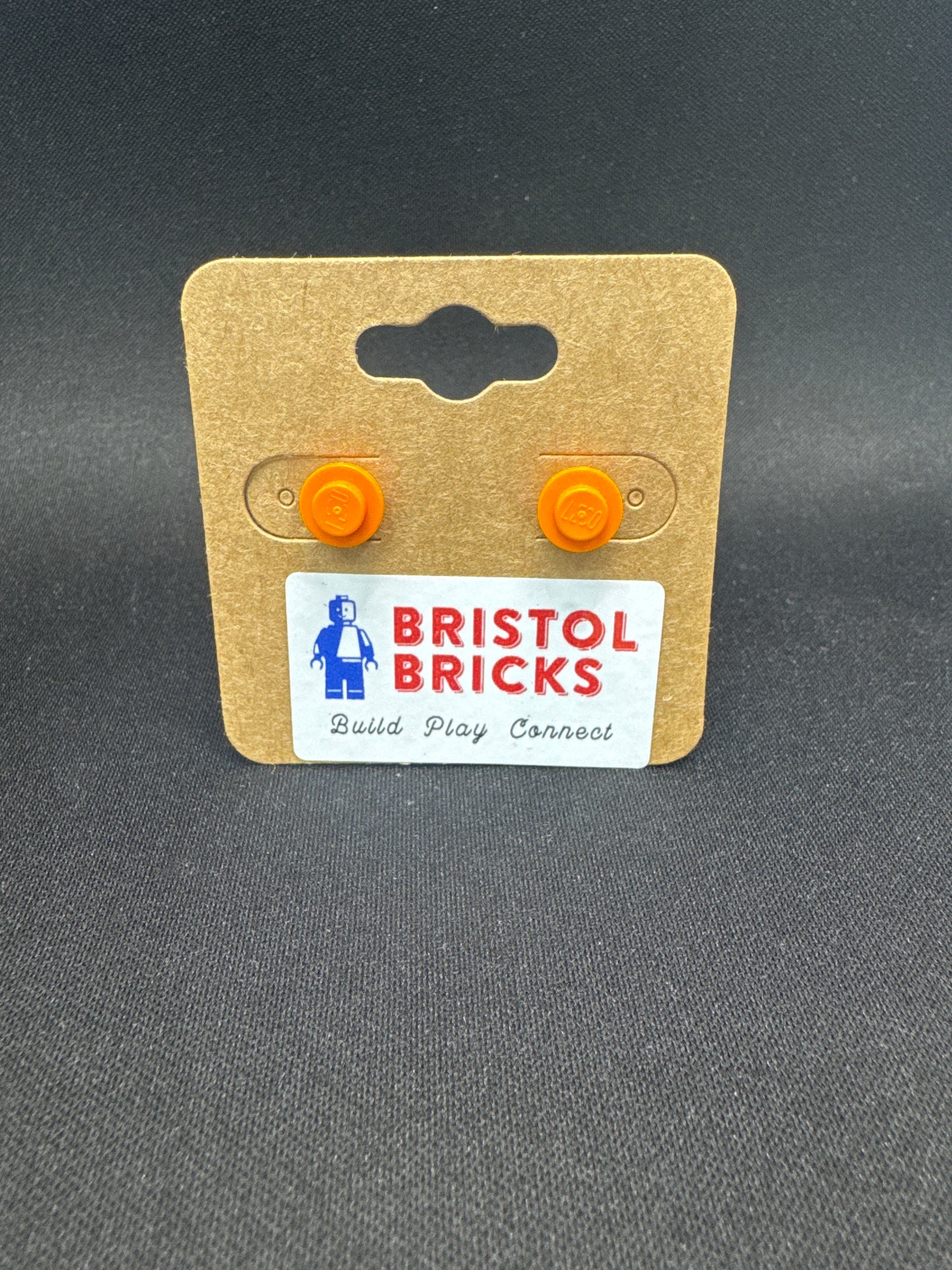 A033 - Stud Earrings, Orange
