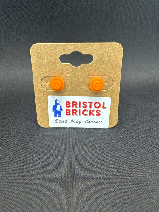 A033 - Stud Earrings, Orange