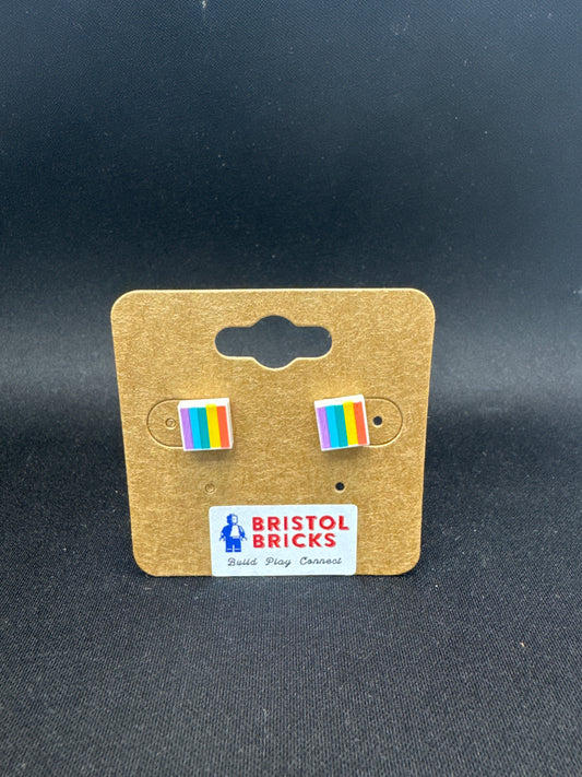 A083 - Rainbow Square Earrings