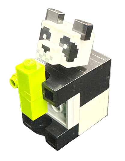 minepanda02 - Minecraft Panda (Black Plate with Bar Handle) - Brick Built