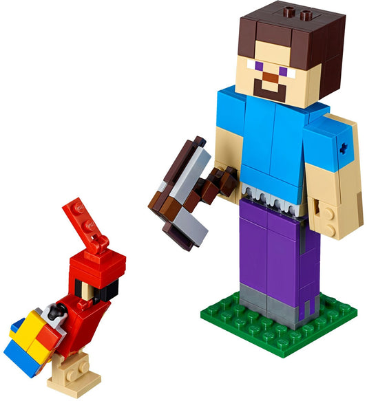 U21148 - Minecraft Steve BigFig with Parrot (Pre-Built)