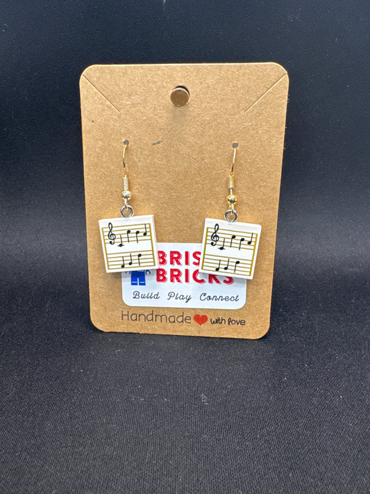A147 - Sheet Music Earrings