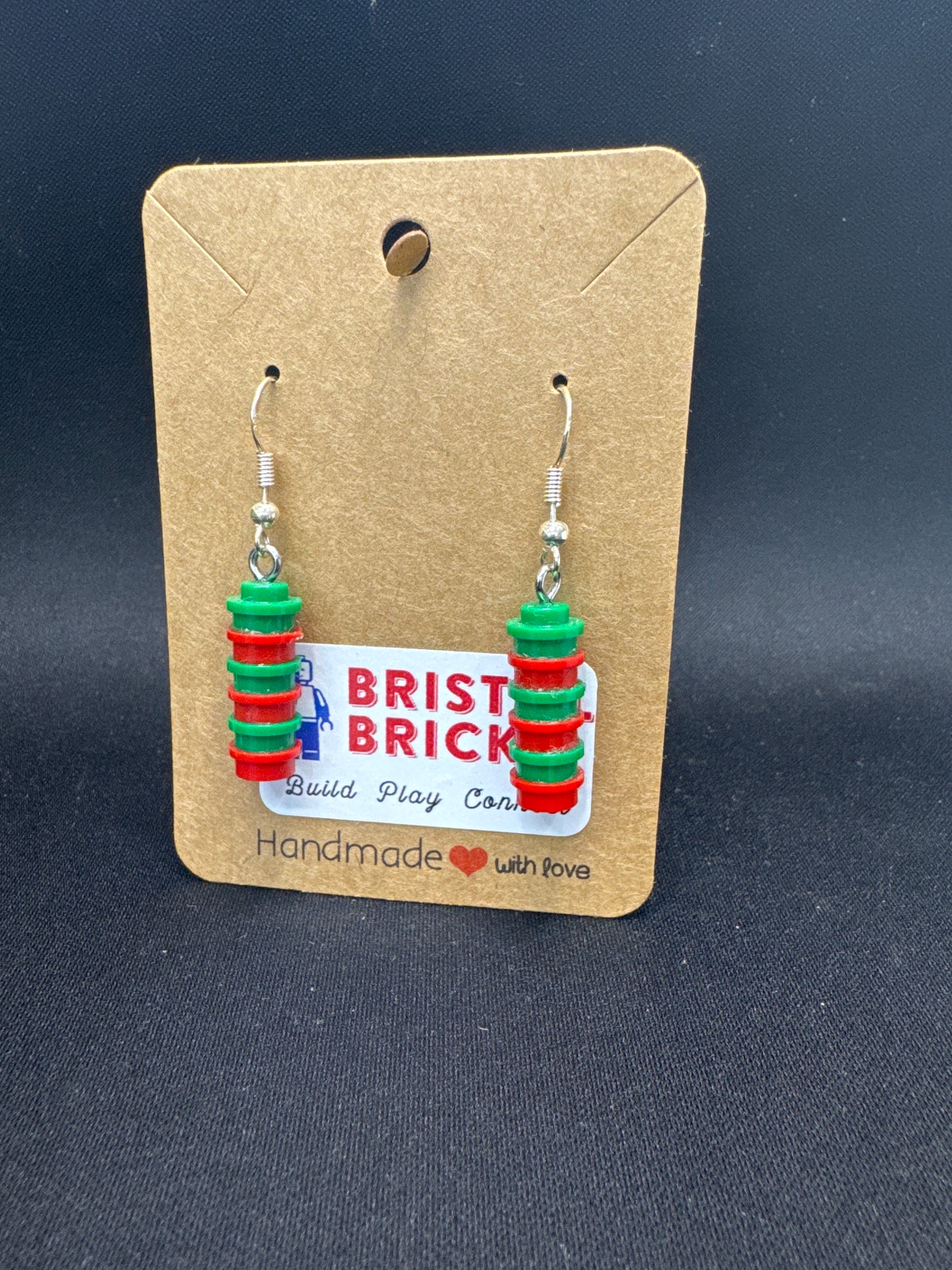 A006 - Christmas Round Stack Earrings