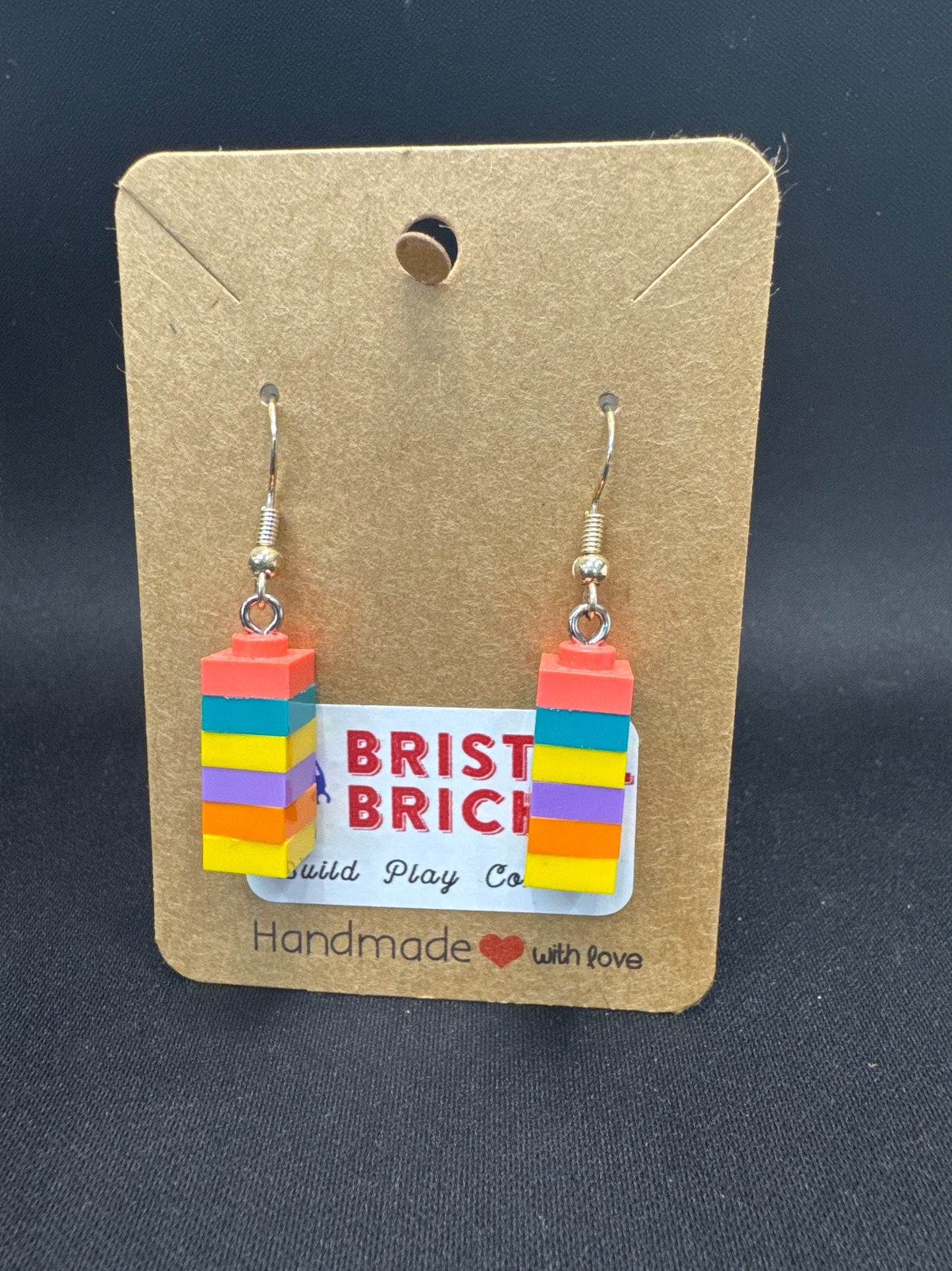 A010 - Various Color Square Stack Earrings