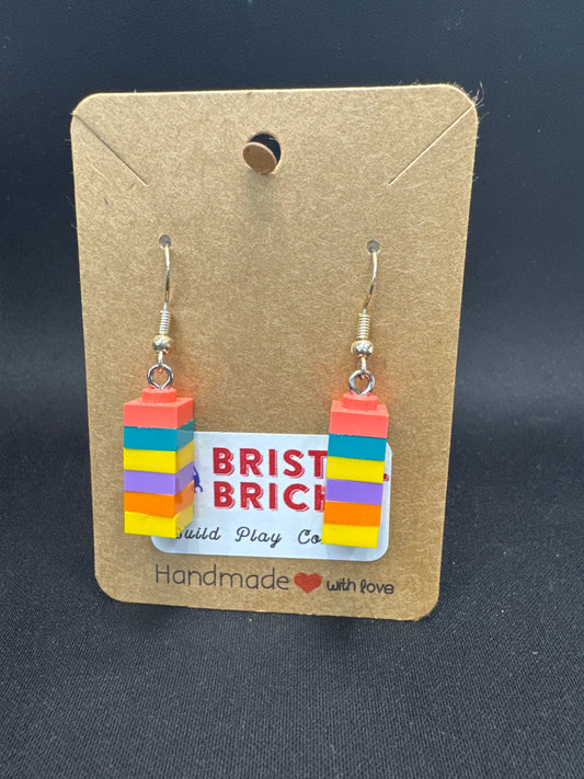 A010 - Various Color Square Stack Earrings