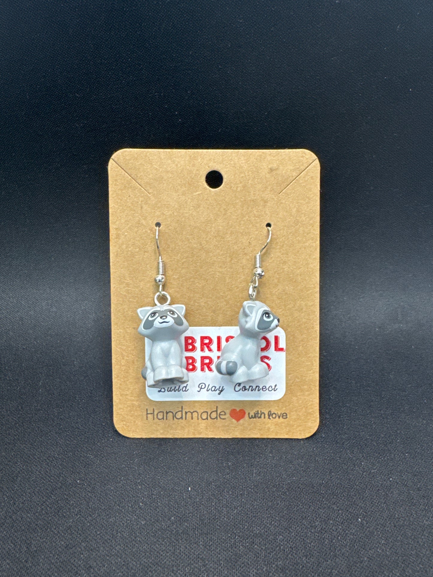 A184 - Raccoon Earrings